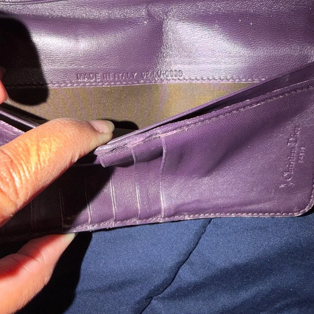Christian Dior patent wallet